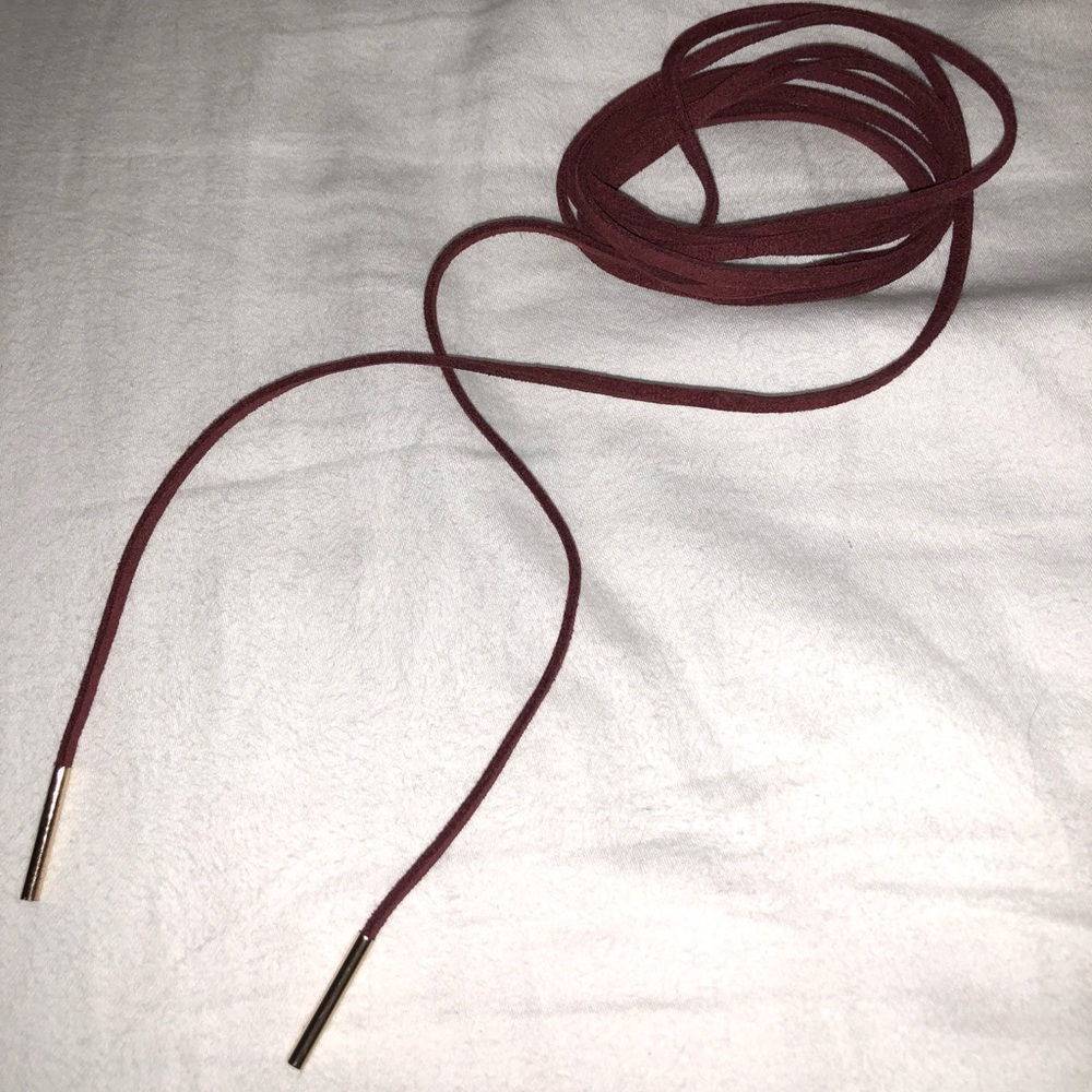 Choker wrap maroon necklace!